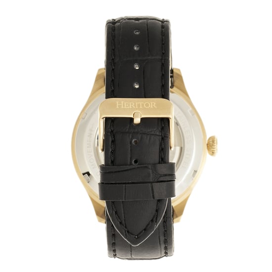 Heritor Automatische Gregory Semi-Skelet Leather-Band Horloge - Image 2