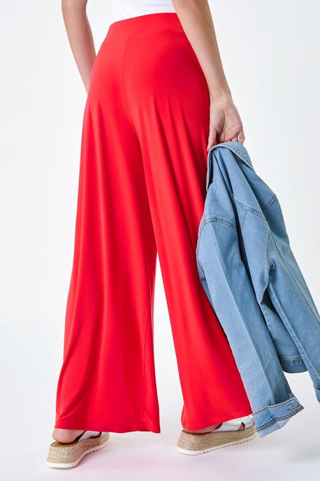 Wide Leg Stretch Trousers Jersey Palazzo Pants