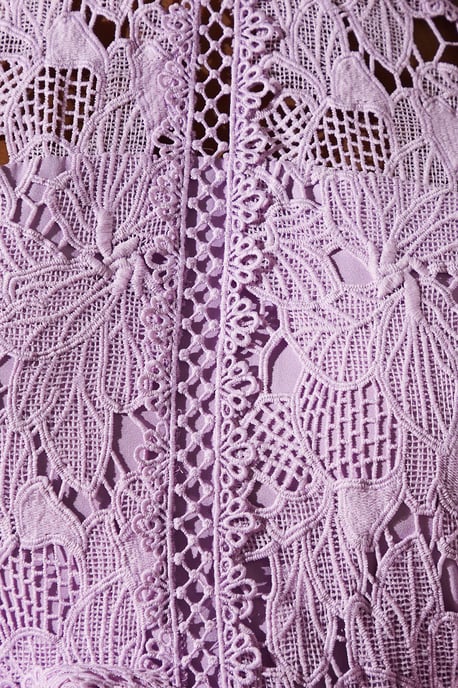 Lace Panelled Long Sleeve Dress
