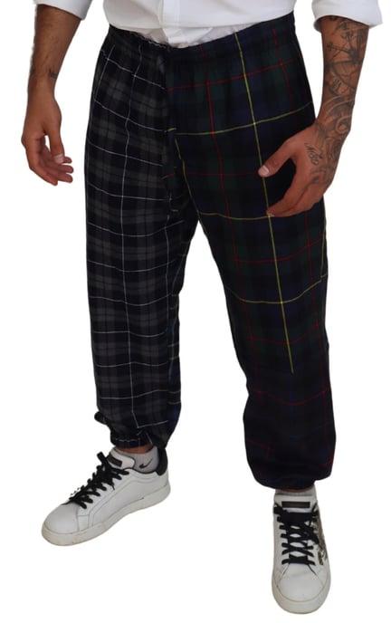 Checkered Wool Jogger Pants - Image 4