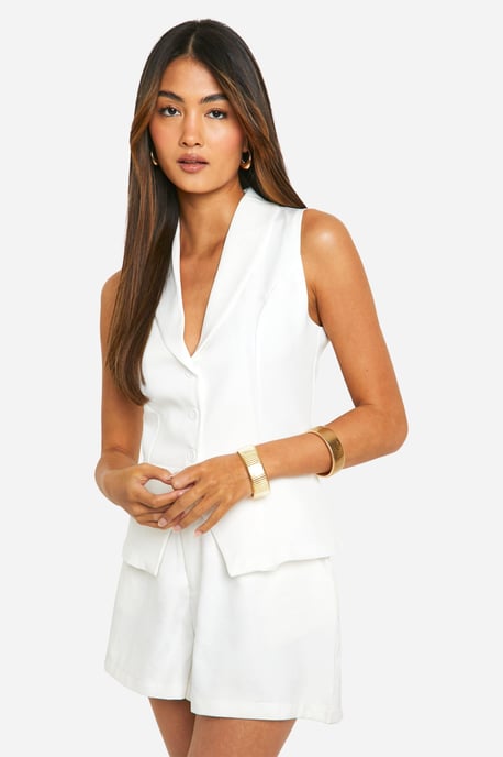 Split Hem Longline Waistcoat