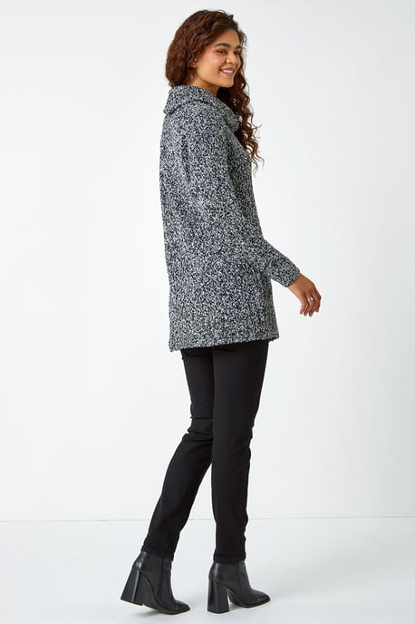 Roll Neck Button Detail Longline Jumper