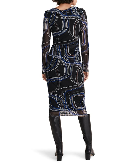 Gizelle Squiggle Mesh Dress