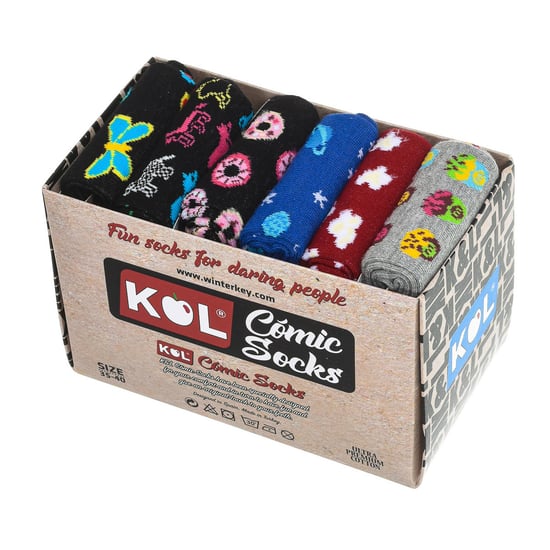 Pack-6 Socks with high-top anti-pressure cuff KL9001 women - Image 1