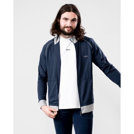 BOSS Orange Mix & Match Mens Zip Through Loungewear Sweatshirt - Image 2
