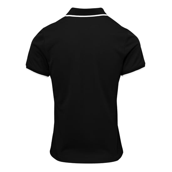 Premier Dames/Dames Coolchecker Contrast Piqué Poloshirt (Zwart/Wit) - Image 2