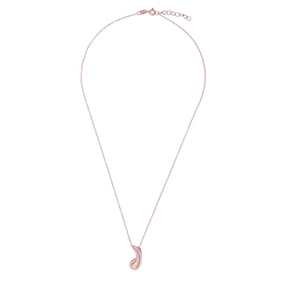 Orphelia 'Tilou' Dames 925 Sterling Zilveren Ketting met Hanger - Roze ZH-7441 - Image 2