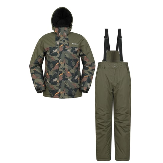 Mountain Warehouse Mens Camo Skidjacka & Byxor (Grön) - Image 1