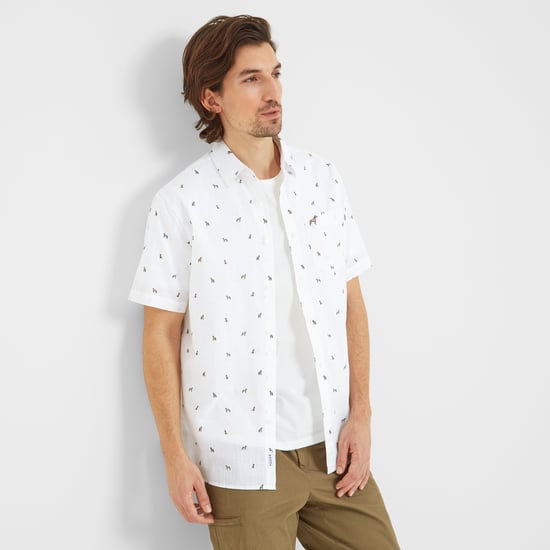 Floyd Mens Short Sleeve Shirt Optic White