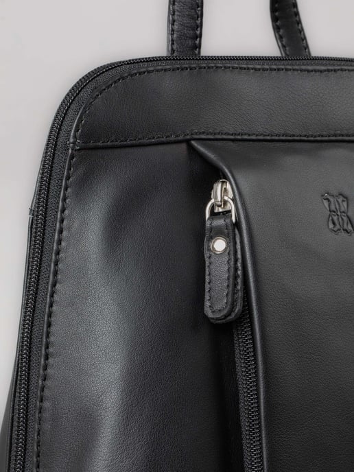 Enderby Leather Backpack in Black