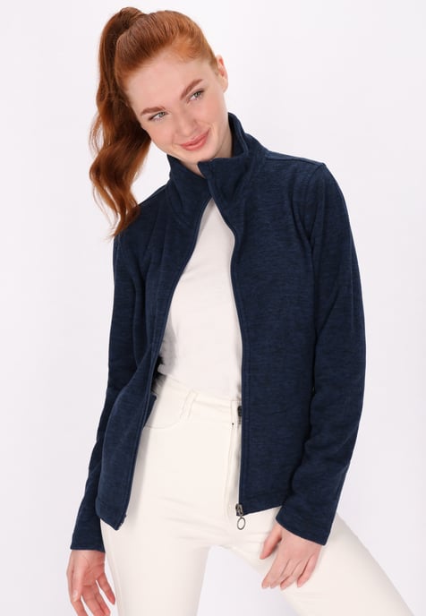 Dreimaster Fleece jas Dames marine gem - Image 3