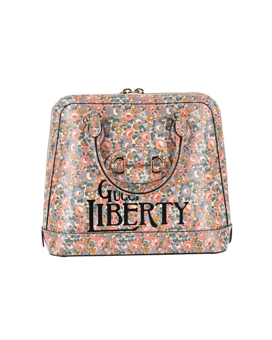 Gucci 1955 Horsebit Liberty London Floral Tote Bag in Multicolor Leather - Image 1