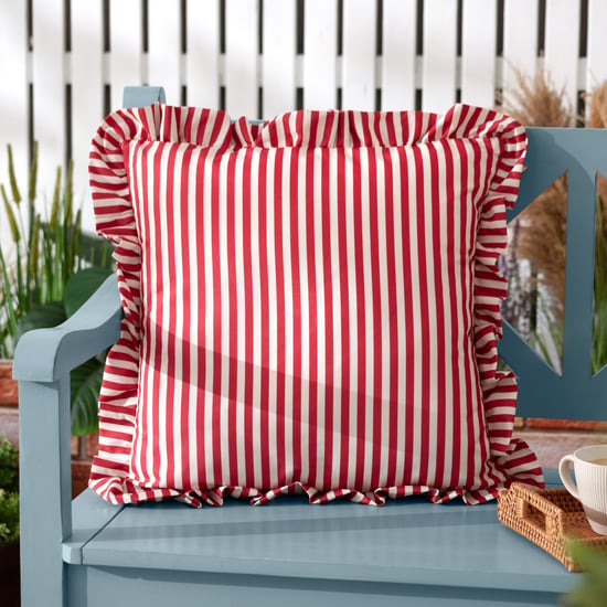 Wylder Nature Millie Ruffle Striped Outdoor Cushion Cover - Image 5