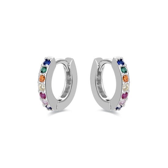 Luxenter leofcar örhängen i 925 sterling silver och flerfärgade rodiumpläterade zirkoner - Image 2