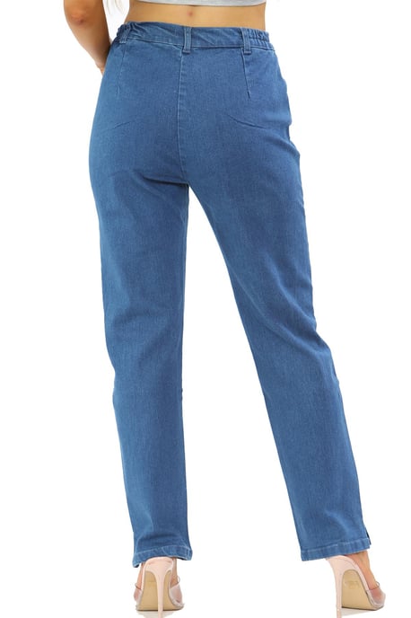 MYT Damesjeans met elastische taille aan de zijkant in blauw - Image 2