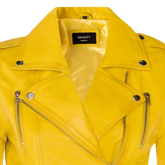 Ladies leather Brando biker jacket-Loddon