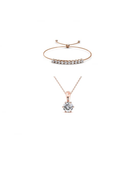 Crystal Mia Födelsesten - Set - Roséguld och kristall - Image 1
