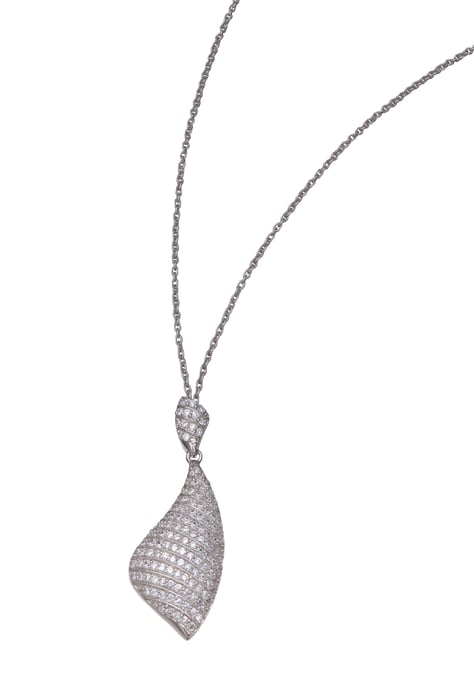 Orphelia Women's 925 Sterling Silver Set: Chain-Pendant + Earrings - Silver SET-5884