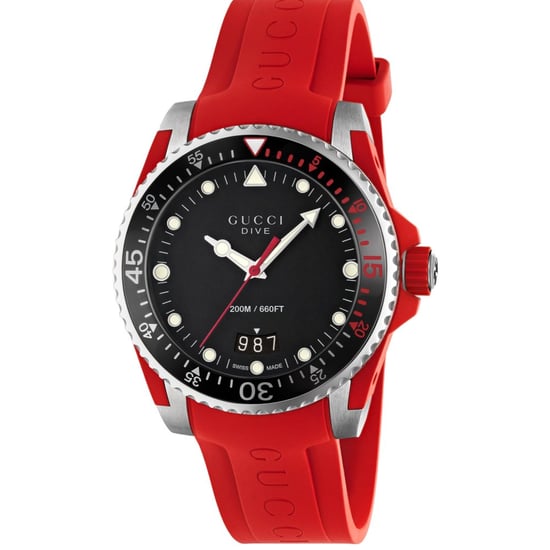 Gucci YA136309 Dive Black Dial Silicone Men's Watch