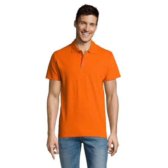 SOLS Heren Zomer II Pique Poloshirt met korte mouwen (Oranje) - Image 4