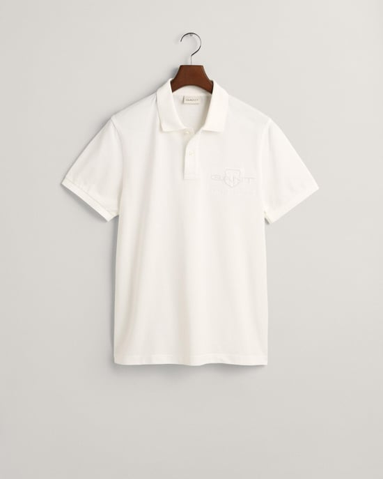 GANT Regular Fit Tonal Shield Logo Short Sleeve Rugger - Image 1