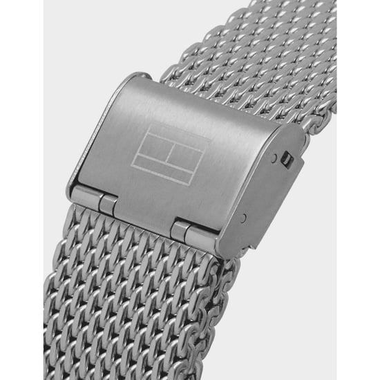Accessoarer Tommy Hilfiger Miles Chronograph Mesh Armbandsur i marinblått och silver - Image 6
