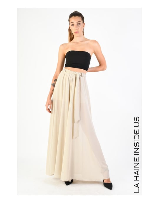La Haine Inside Us Trousers Woman's Beige - Image 2