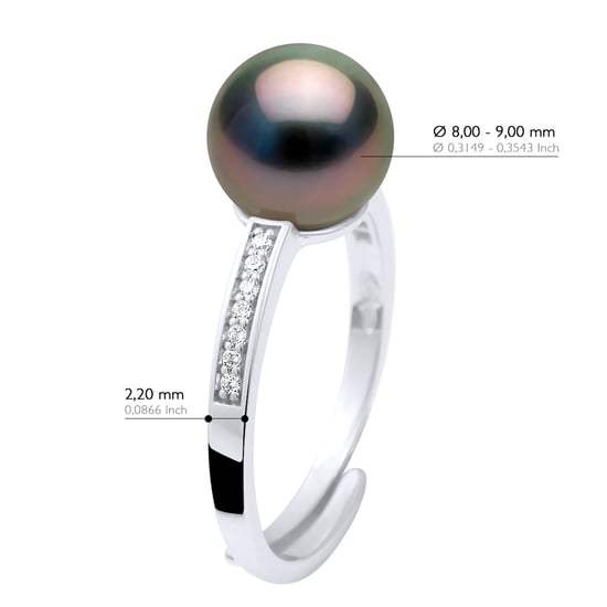Ring Sieraden - Echte Cultivated Tahiti Parel Rond 8-9 mm - Image 2