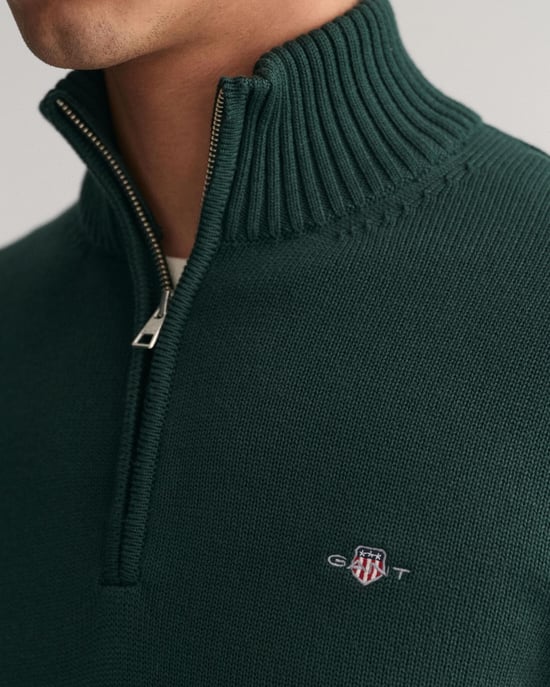 GANT Mens Casual Cotton Half Zip Jumper