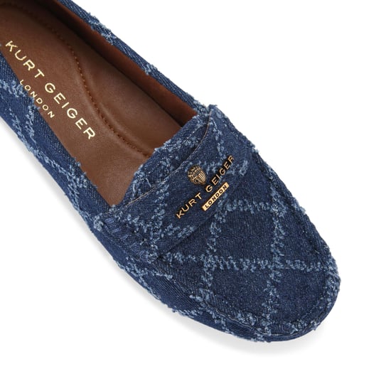 Kurt Geiger London Denim Kgl Greenwich Moccasin Loafers
