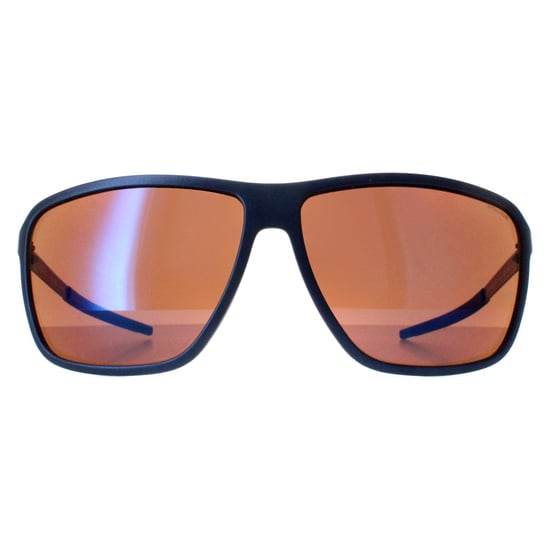Police Square Mens Semi Matte Ruthenium Blue Brown Mirror Blue SPLL15 Solstice 4