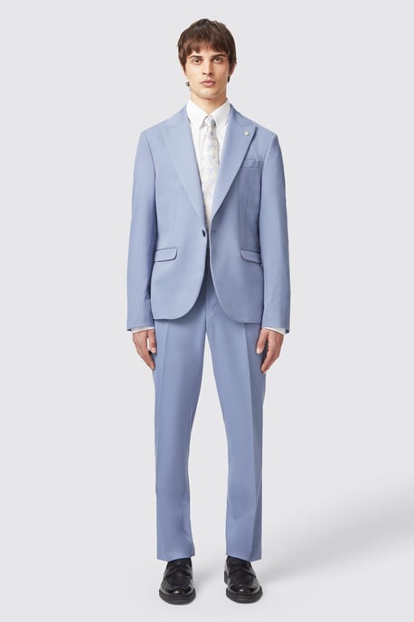 Buscot Slim Fit Blue Trousers