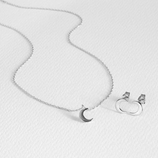 Luxenter 925 Sterling Silver rodiumpläterade set - Crescent - Image 1