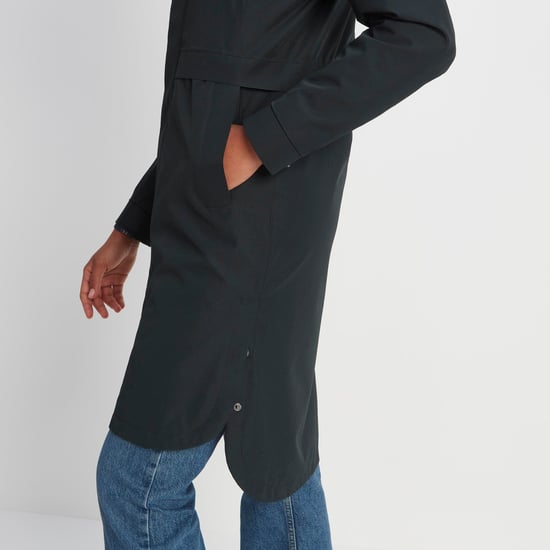 Saunter Womens Long Waterproof Jacket Black - Image 6