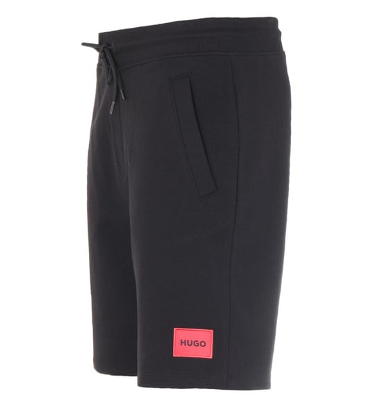 HUGO Logo Patch Sustainable Sweat Shorts - Black