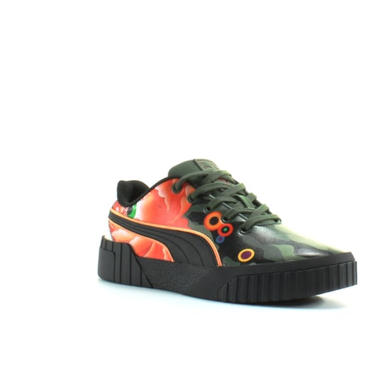 Puma Cali Peonies Camo Sue Tsai Black Low Lace Up Womens Trainers 369388 01