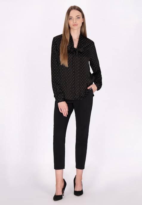 Dreimaster Blouse Dames Zwart gestippeld - Image 2