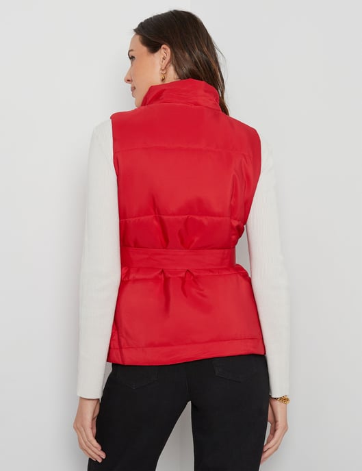 Womens Katies Belted Puffer Vest