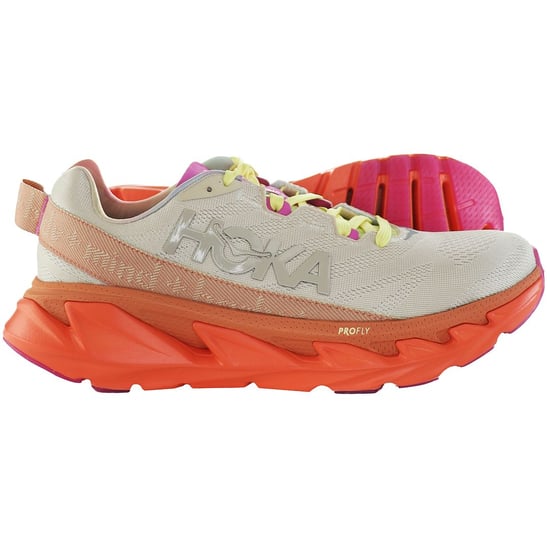 Hoka Elevon 2 Mens Beige/Orange Trainers - Image 4