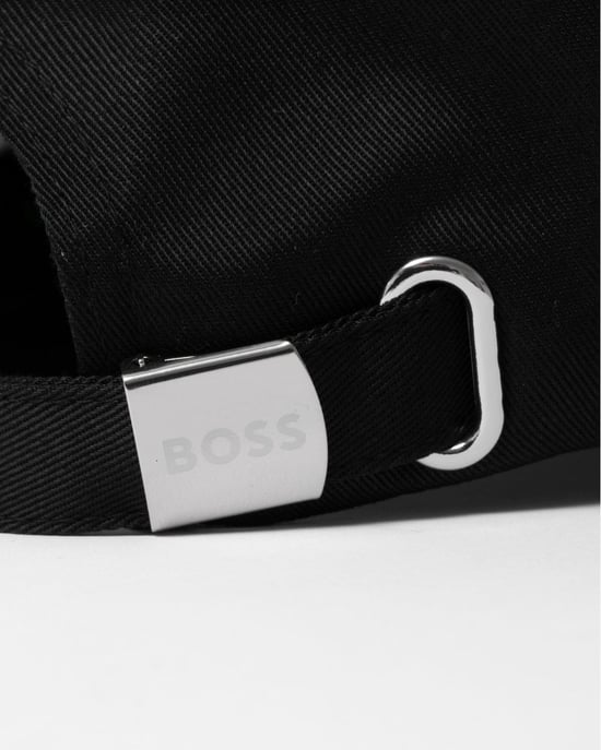 BOSS Green Bold Mens Logo-Print Cap In Cotton Twill - Image 4