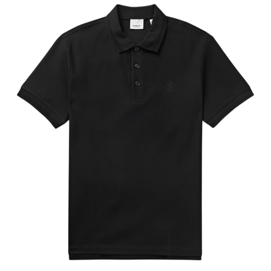 Burberry Polotröja med cirkelformad logotyp, svart - Image 1