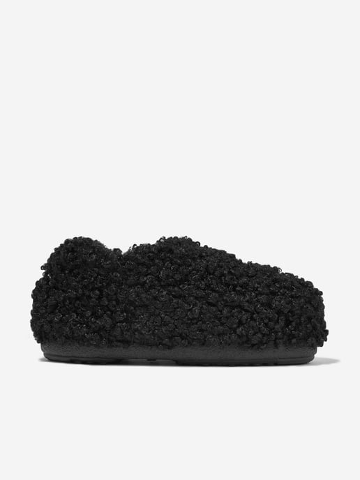 Moon Boot Kids Fusk Lockiga Tofflor i Svart - Image 1