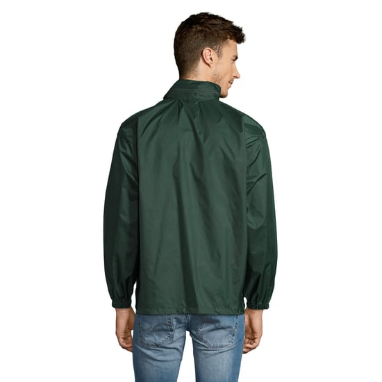 SOLS Unisex Surf Windbreaker Lightweight Jacket (Forest Green) - Image 3