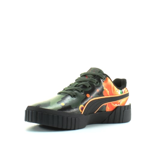 Puma Cali Peonies Camo Sue Tsai Black Low Lace Up Womens Trainers 369388 01