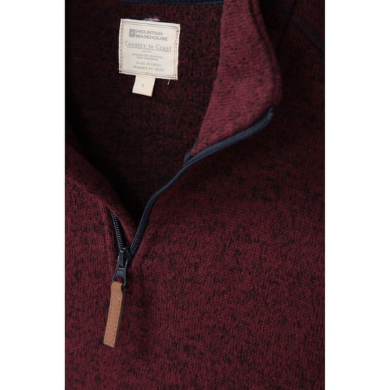 Mountain Warehouse Mens Idris II Half Zip Fleece Top (Dark Red)