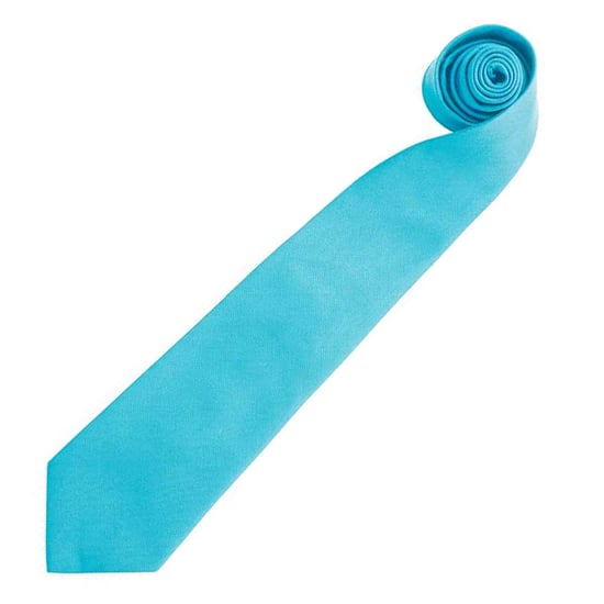 Premier Mens “Kleuren” Effen Mode / Zaken Stropdas (Turquoise) - Image 2