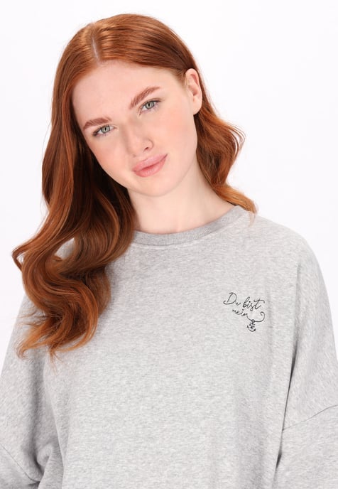 Dreimaster Sweatshirt Dames grijs melange - Image 5
