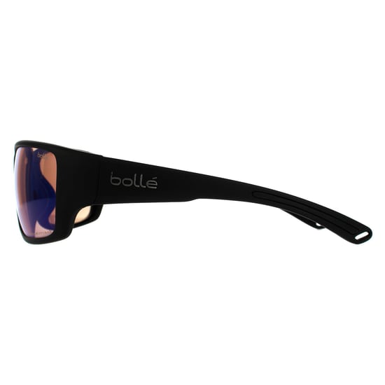 Bolle Wrap Mens Matte Black Phantom+ Blue Photochromic Polarised Sunglasses - Image 3