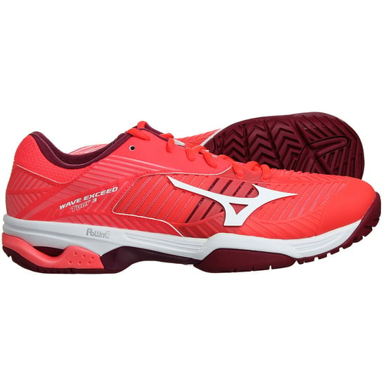 Mizuno Wave Exceed Tour 3 AC Womens Red Tennis Shoes - Image 4