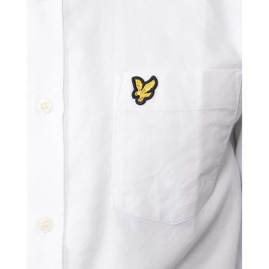 Lyle & Scott Regular Fit Light Weight Oxford Shirt in White - Image 5